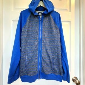 Rock & Republic Men's Hooded Lighweight Full Zip Sweatshirt Jacket Size XXL